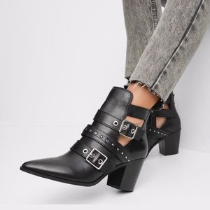 ALDO GWELICLYA BLACK STUD ANKLE HEEL BOOTS -moving sale! Make me an offer